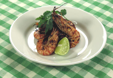 Prawns in Spring Onion and Ginger Sauce