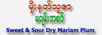 Moe-Nut-Thuzar Sweet & Sour Dry Mariam Plum Medium Packet